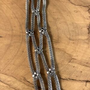 4-Strand Silver Tone Rope Bracelet